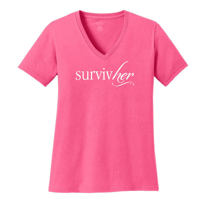 Neon Pink Women's survivHER™ Short-Sleeve T-Shirt
